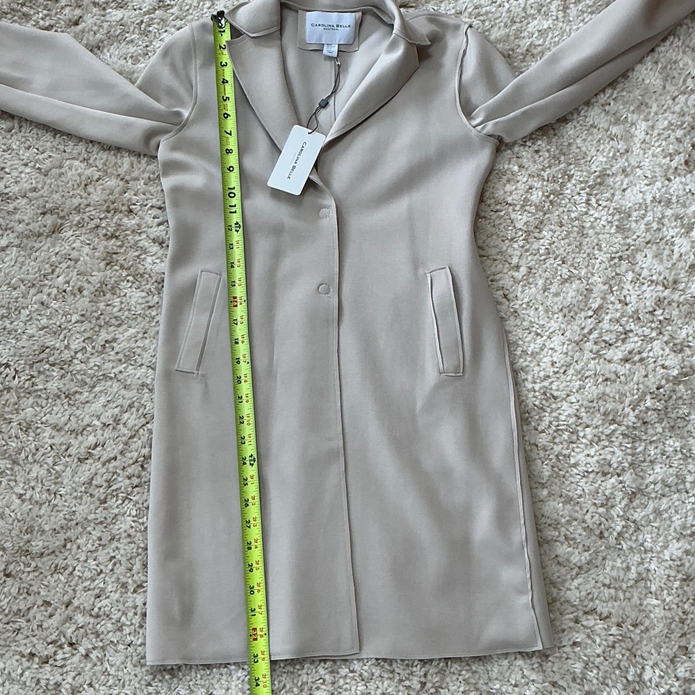 Carolina Belle Light Cream Tailored Trench Coat - Picture 11 of 14